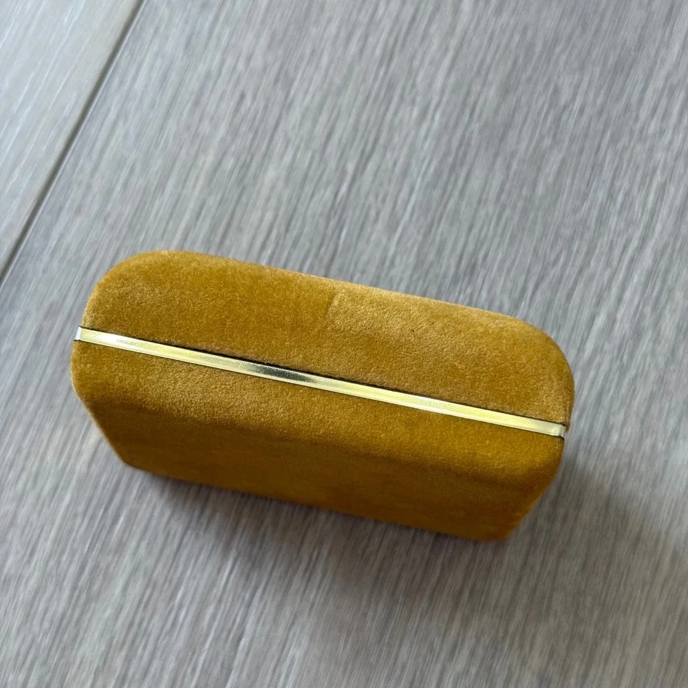 Vintage Tally Ho Gold Tone Mesh Wrap Cufflinks and Tie‎ Tack Set Red Cabochon